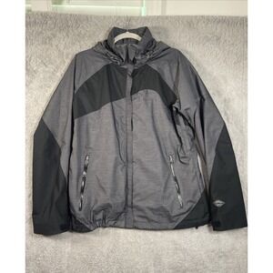 Columbia Interchange Arcadia Gray Omni-Tech Parka Women L Jacket Coat Waterproof